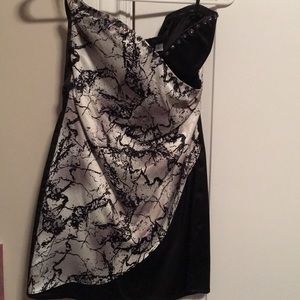H&M Strapless black and gray dress